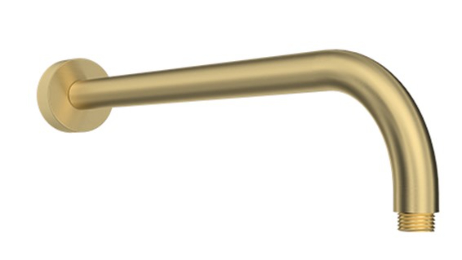 Parisi Play 400mm Curved Wall Shower Arm - Brushed Brass