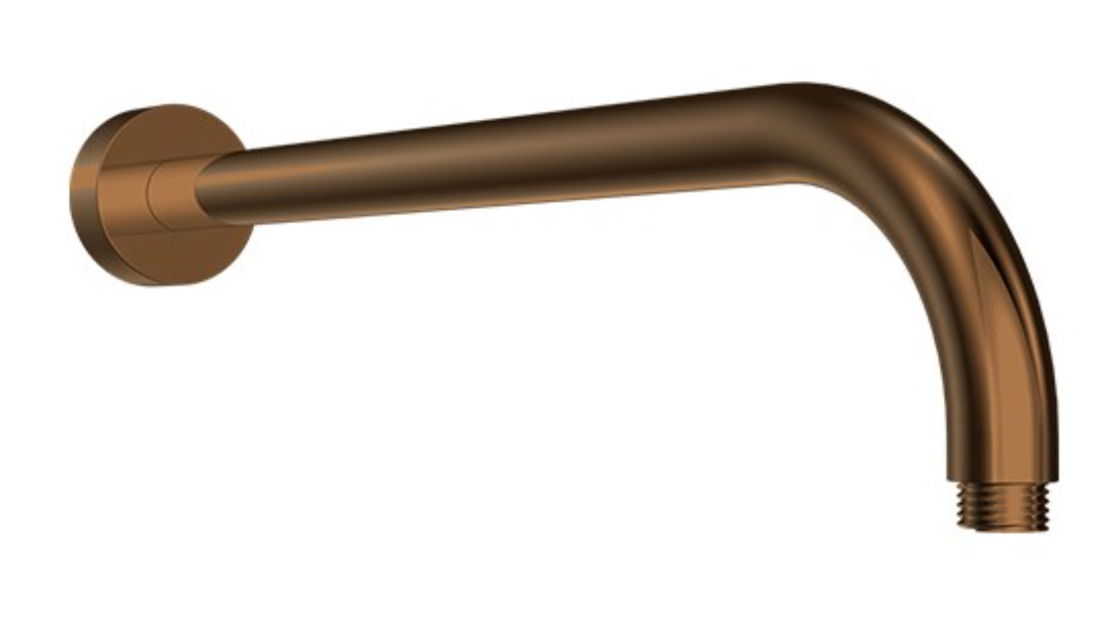 Parisi Play 400mm Curved Wall Shower Arm - Matte Bronze