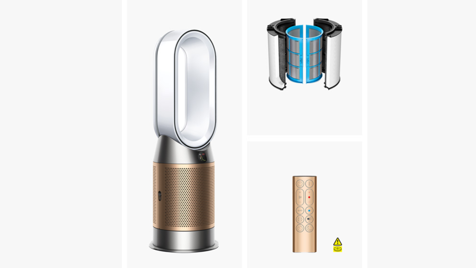Dyson HP12 Purifier Hot and Cool De-Nox​ Heating Fan - White/Gold