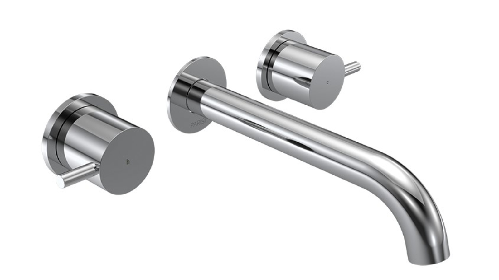 Parisi Play II Wall Basin and Bath Set with 190mm Spout - Chrome