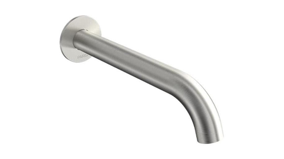 Parisi Play II 190mm Wall Spout - Brushed Nickel