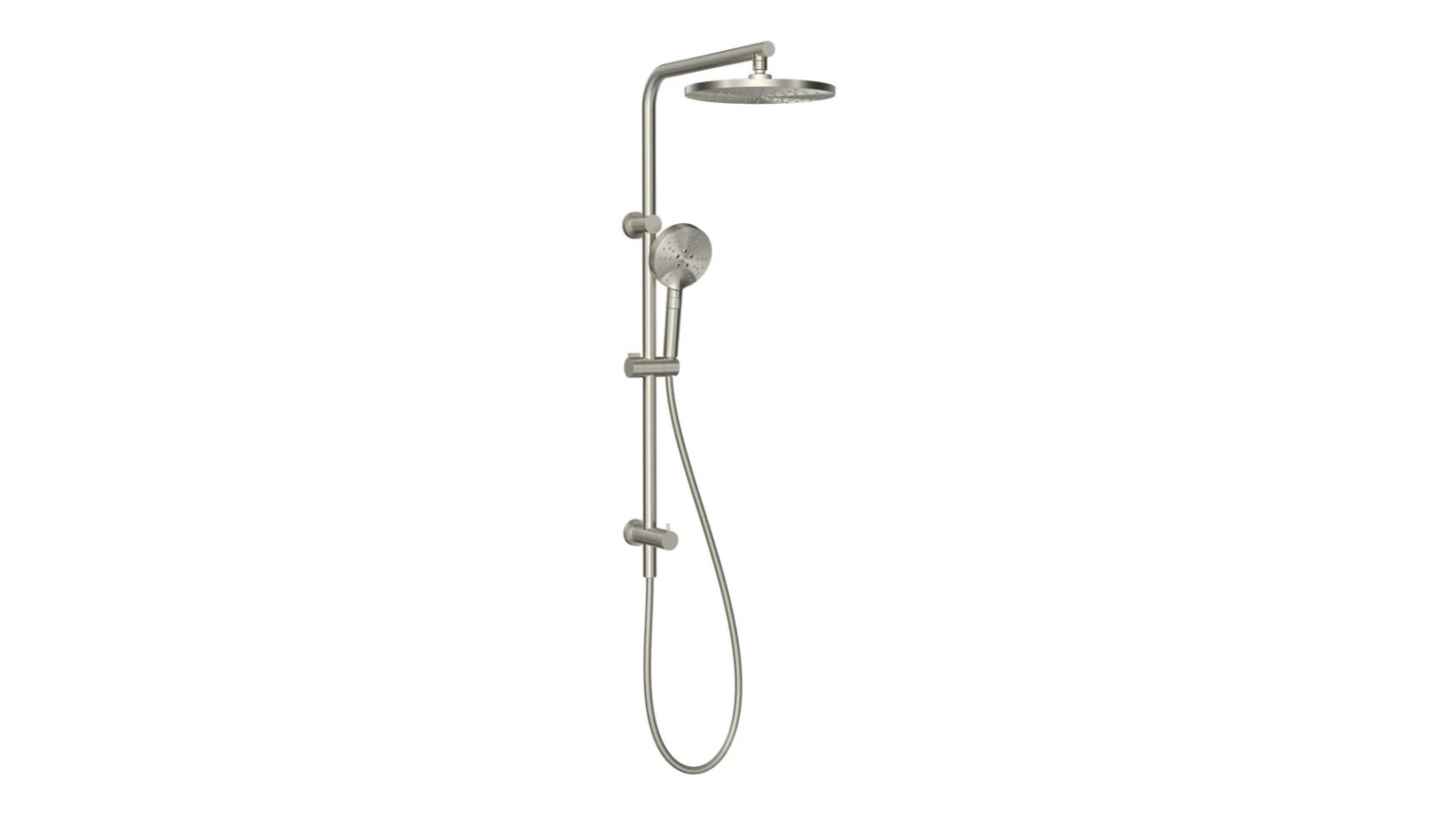 Parisi Play II Shower Column with Sliding Rail and Turn Diverter - Brushed Nickel