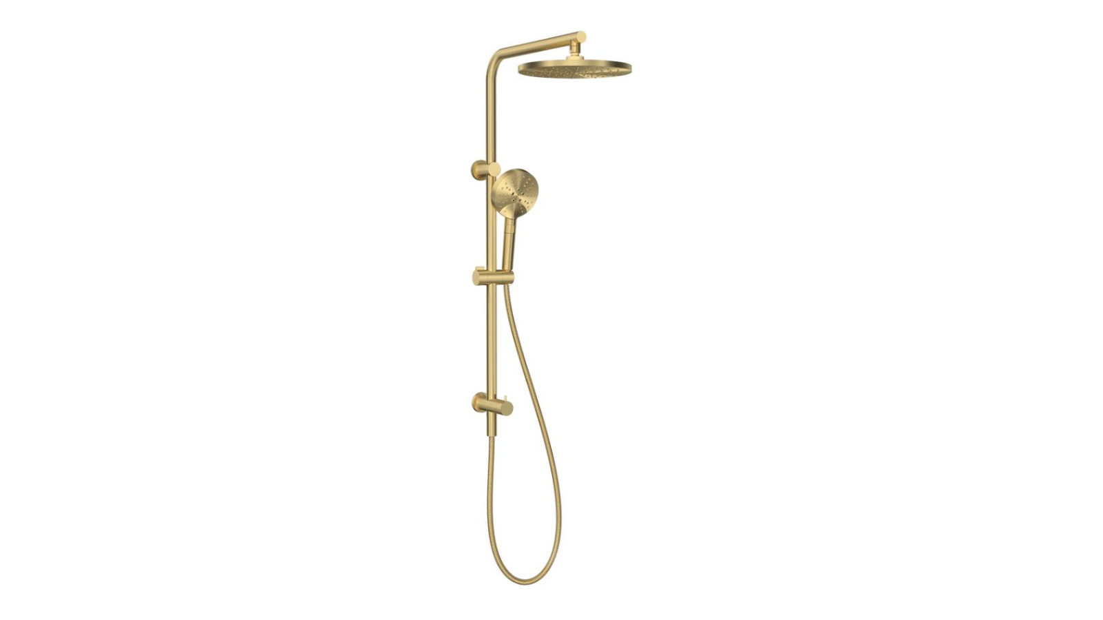 Parisi Play II Shower Column with Sliding Rail and Turn Diverter - Brushed Brass