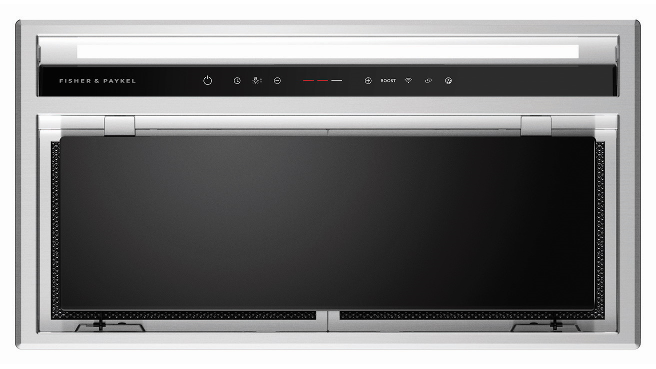 Fisher & Paykel 60cm Series 7 Integrated Insert Wall Rangehood - Steel Glass