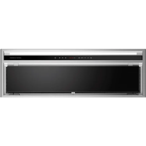 Fisher & Paykel 90cm Series 7 Integrated Insert Wall Rangehood - Steel Glass
