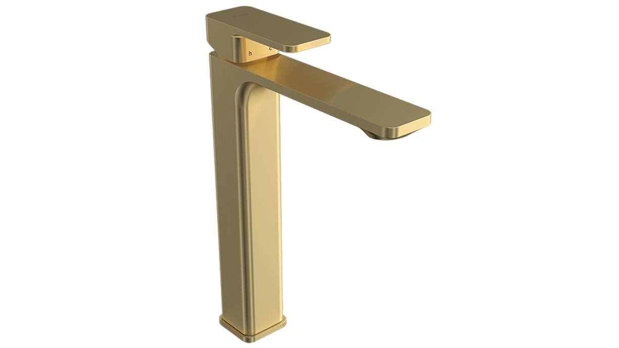 Parisi Quad II High Basin Mixer - Brushed Brass