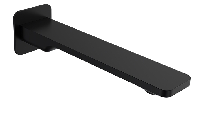 Parisi Quad II 190mm Wall Bath Spout - Matte Black