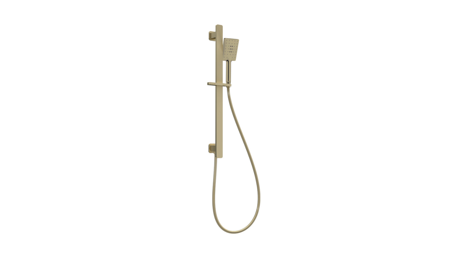 Parisi Quad II Sliding Rail with Hand Shower - Brushed Brass