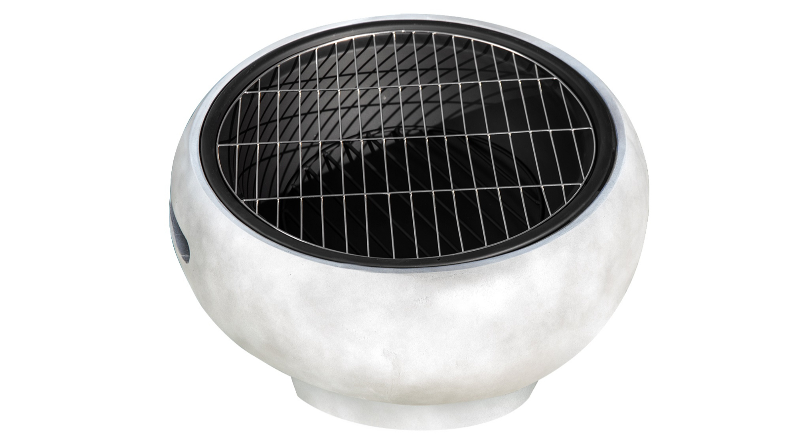 Teamson Home Outdoor Round Faux Concrete Wood Burning Fire Pit - Grey
