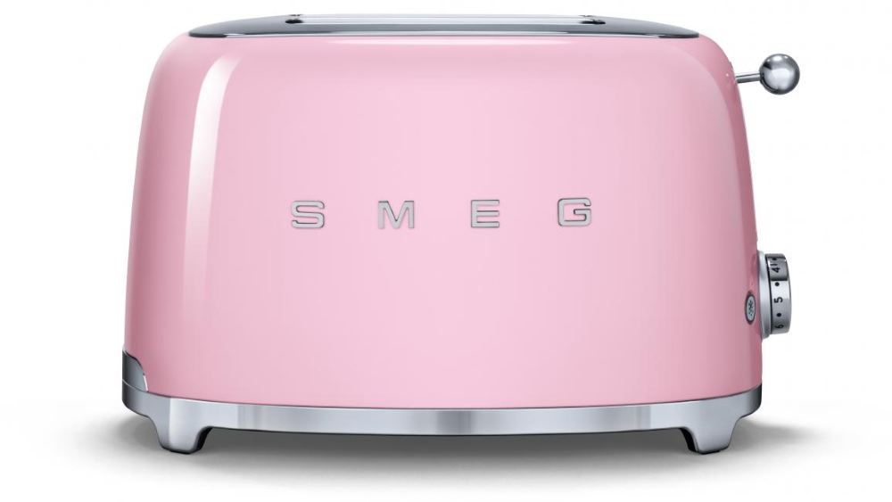 Smeg 50's Retro Style 2 Slice Toaster - Pink | Harvey Norman