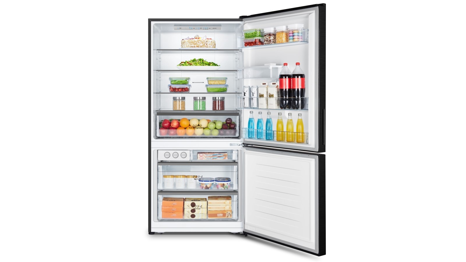 Hisense 482L PureFlat Bottom Mount Fridge with Water Dispenser Black