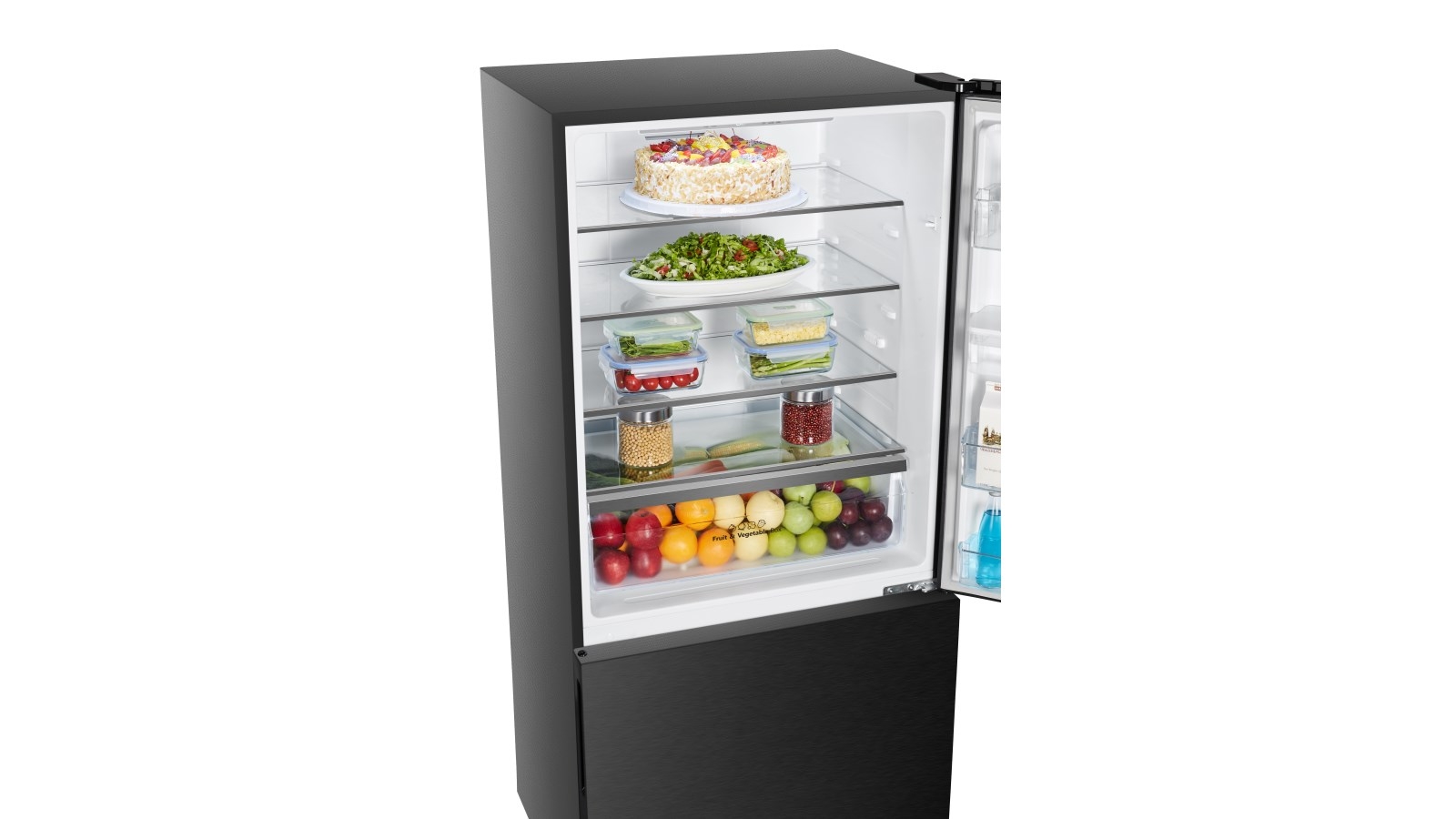 Hisense 482L PureFlat Bottom Mount Fridge with Water Dispenser Black
