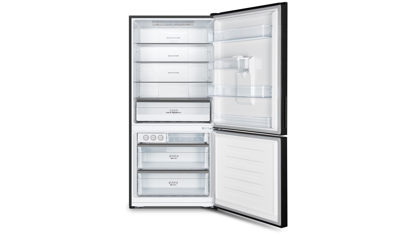Hisense 482L PureFlat Bottom Mount Fridge with Water Dispenser Black