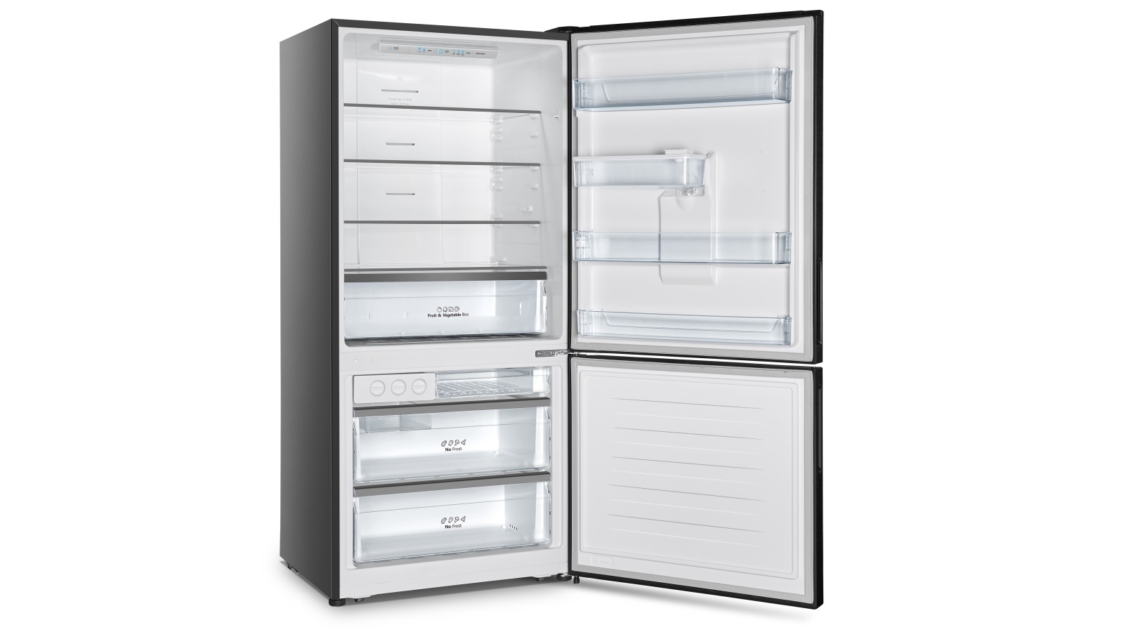 Hisense 482L PureFlat Bottom Mount Fridge with Water Dispenser Black