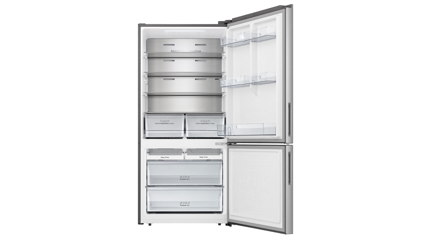 Hisense 503L Bottom Mount Fridge Silver Harvey Norman