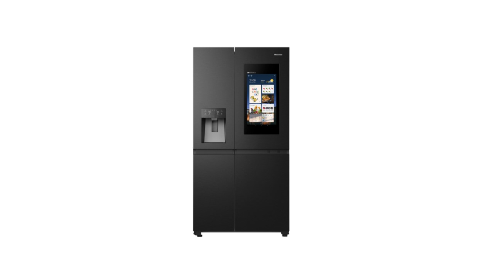 Hisense 613L PureFlat Eclipse Side by Side Fridge - Black