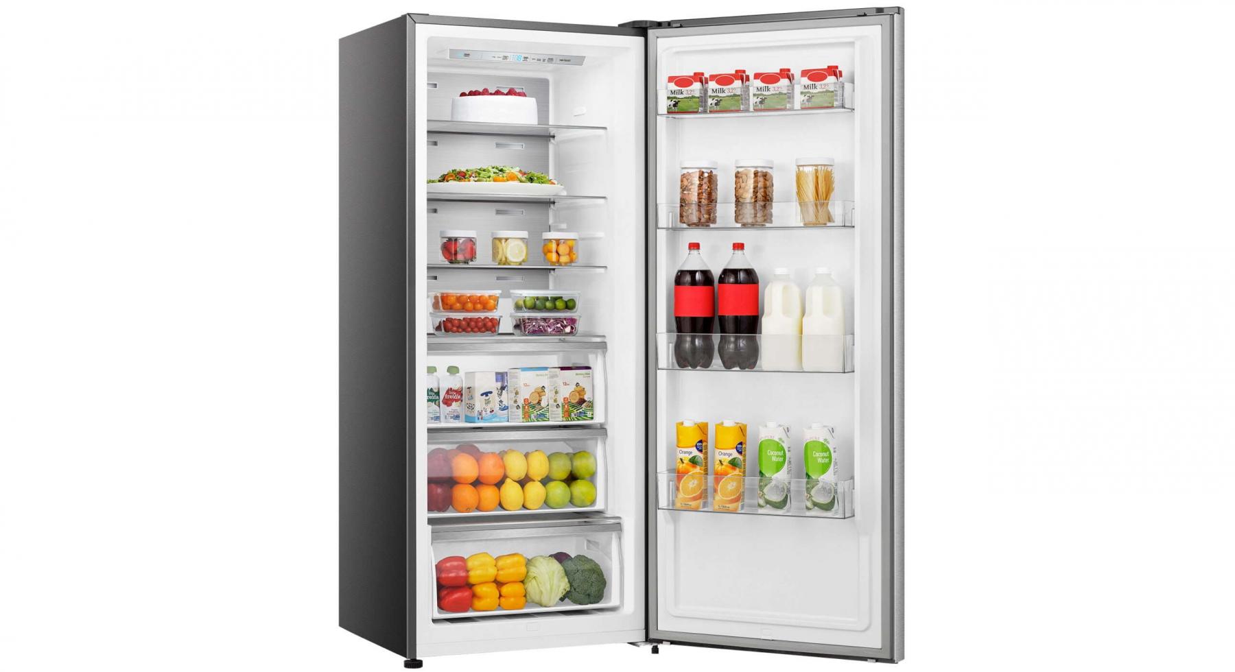 Hisense 384L Single Door Hybrid Vertical Freezer Stainless Steel