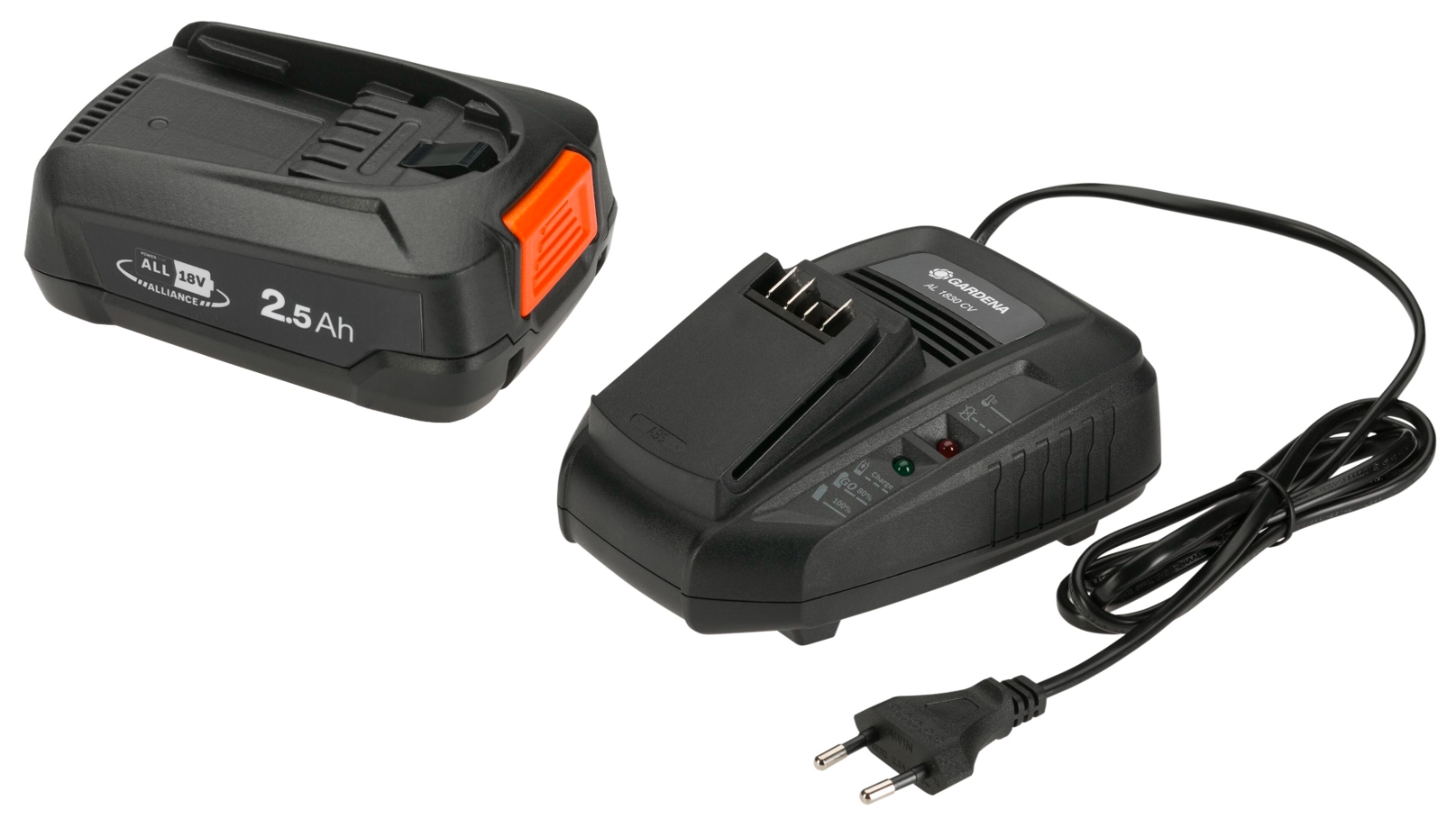 Gardena Quick Charger and 2.5Ah Battery Kit