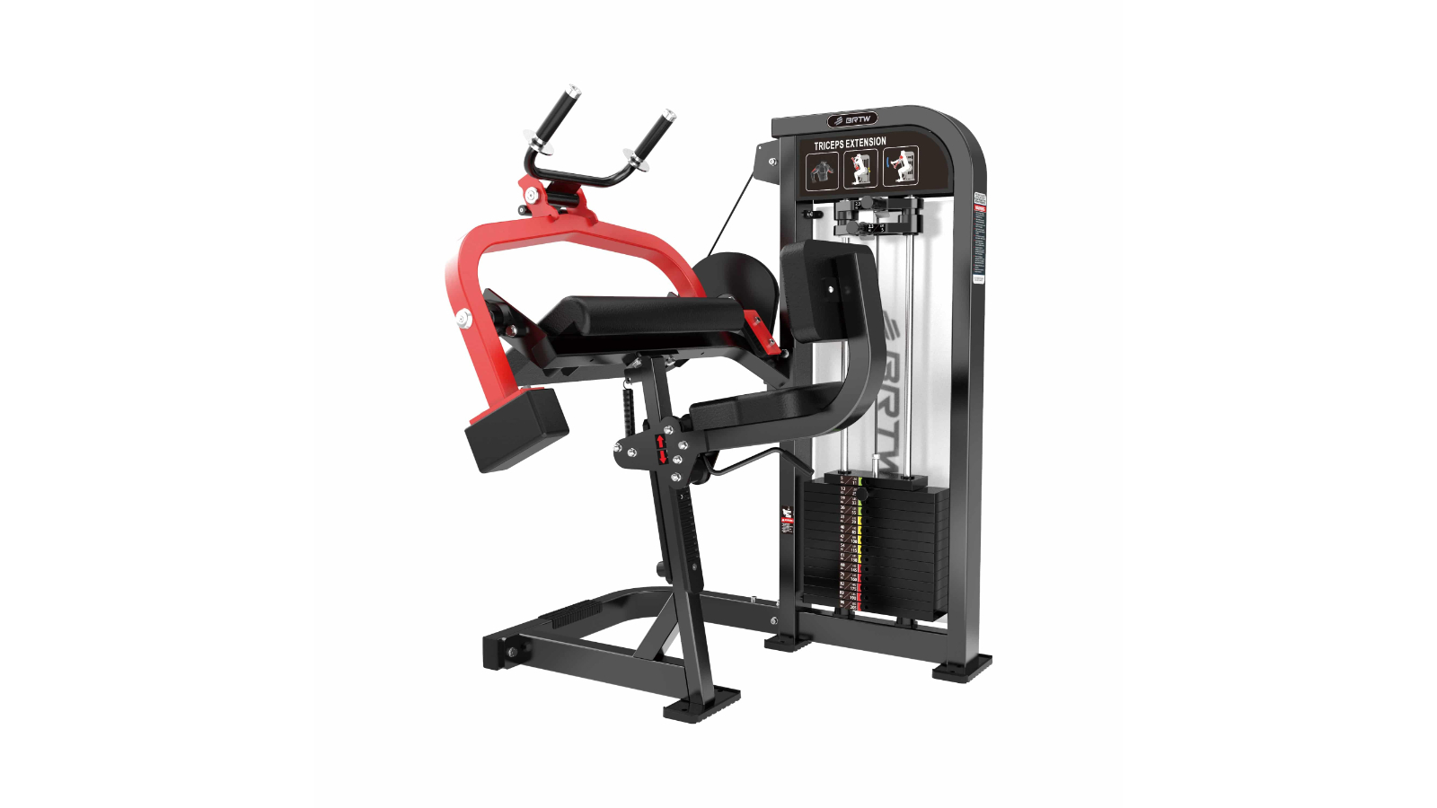 Fitness Hero HS-X Series Reload Tricep Extension Pin Loaded Machine - Matte Black