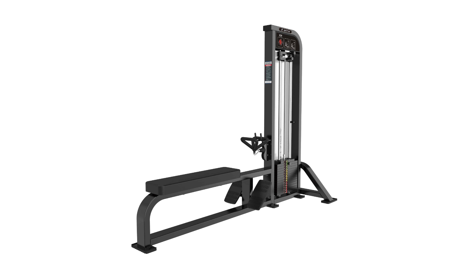Fitness Hero HS-X Series Reload Lat Row Pin Loaded Machine - Matte Black