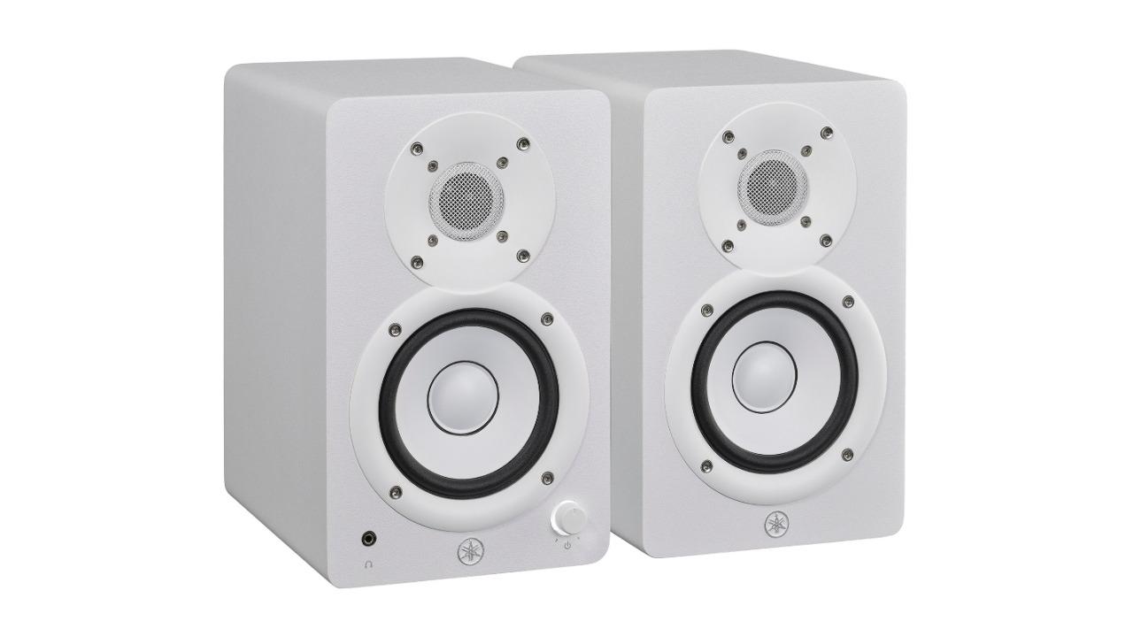 Yamaha HS4 W Compact 2-Way Powered Bass-Reflex Type 4.5inch Studio Monitor Pair Speaker - White 