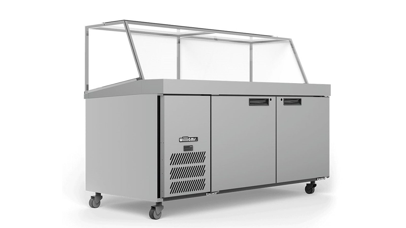 Williams 2-Door Stainless Steel Banksia Preparation Counter Refrigerator with Angled Blown Air Well