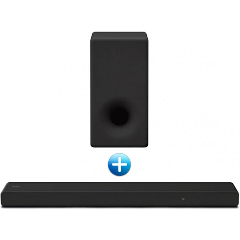 Sony Compact 3.1 Channel Dolby Atmos Soundbar & SA-SW3 Wireless Subwoofer for A-Series Soundbars