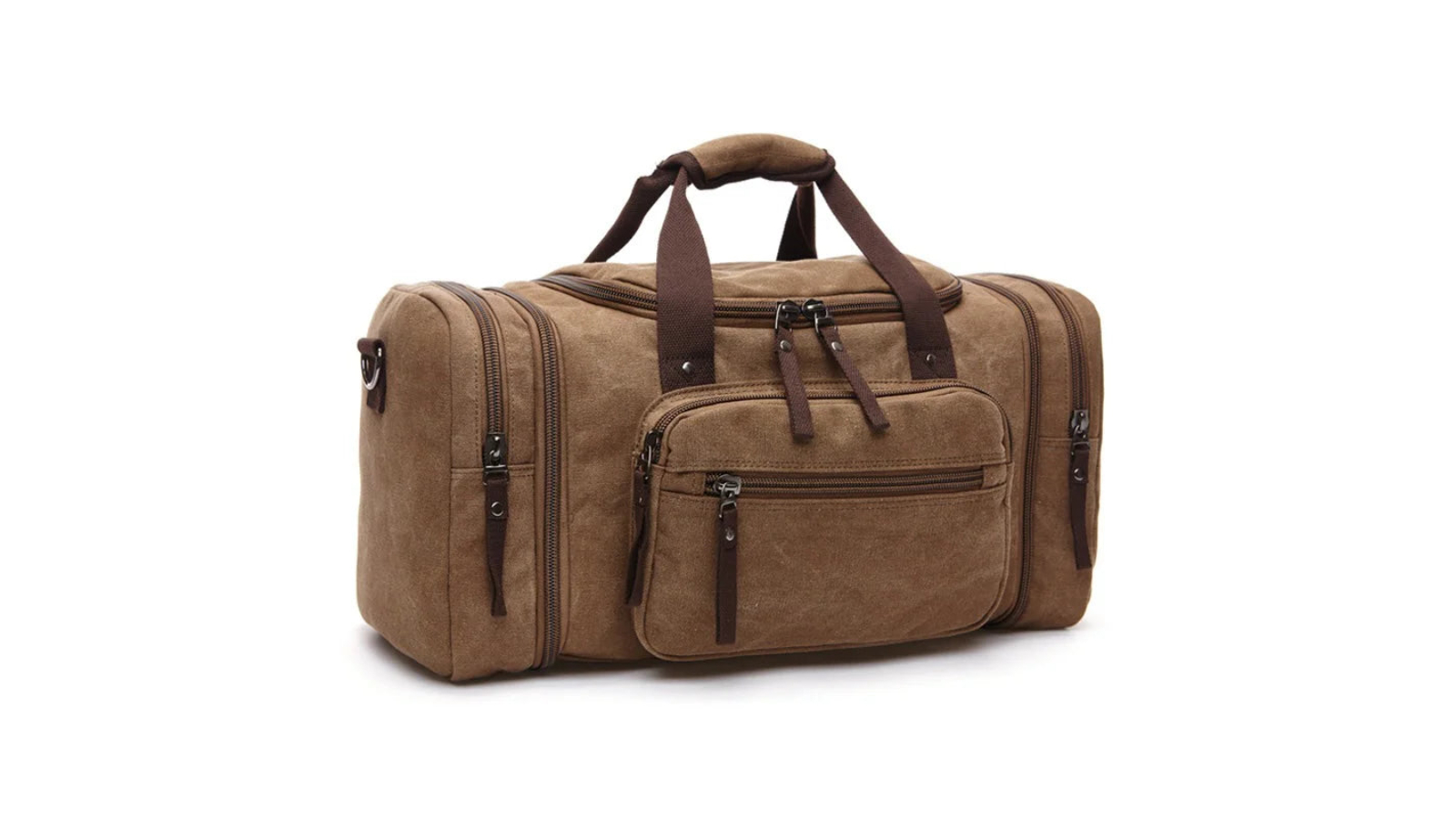 NNEOBA Canvas Carry-on Travel Bag - Coffee Brown