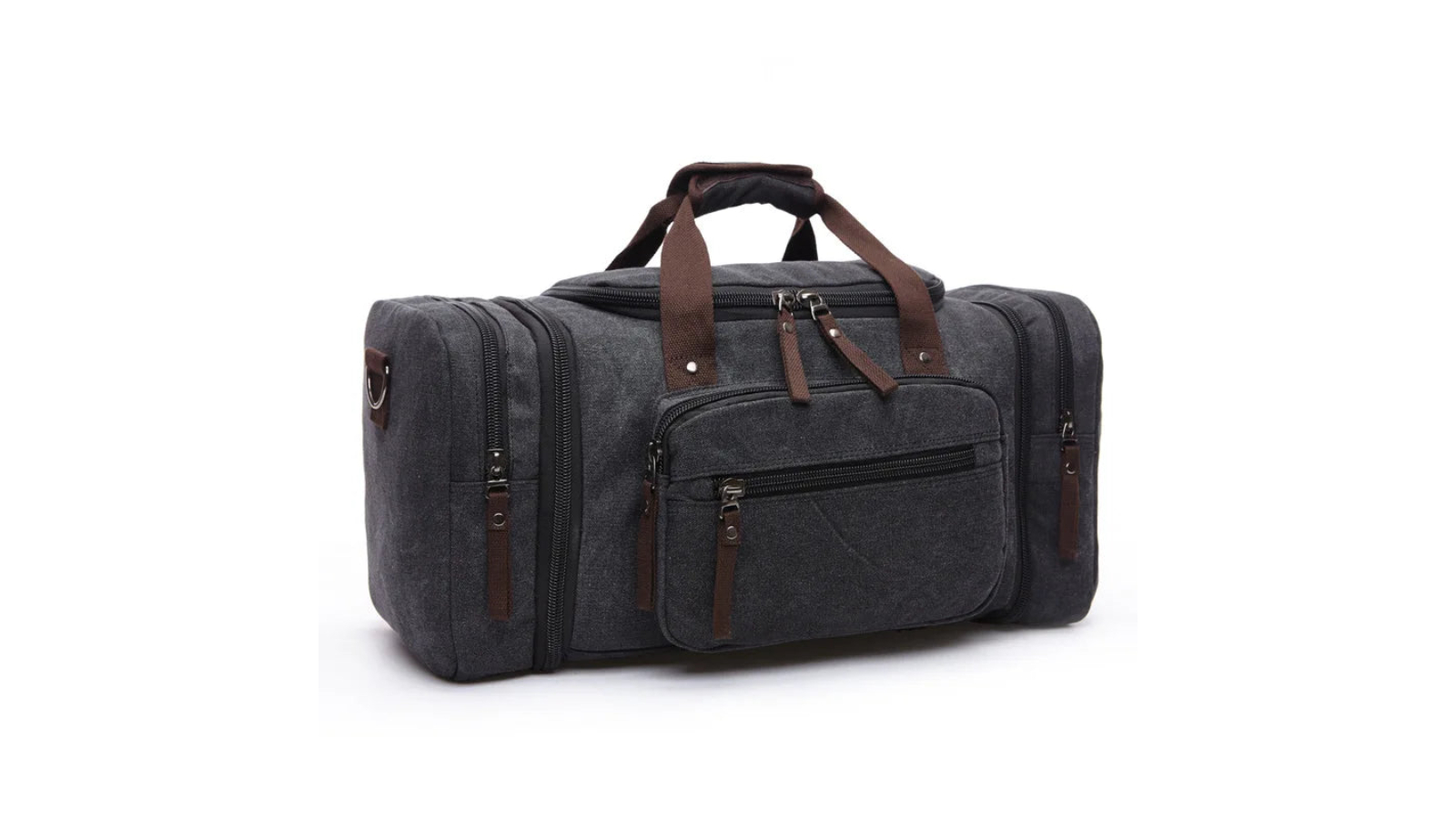 NNEOBA Canvas Travel Duffel Tote Bag - Black