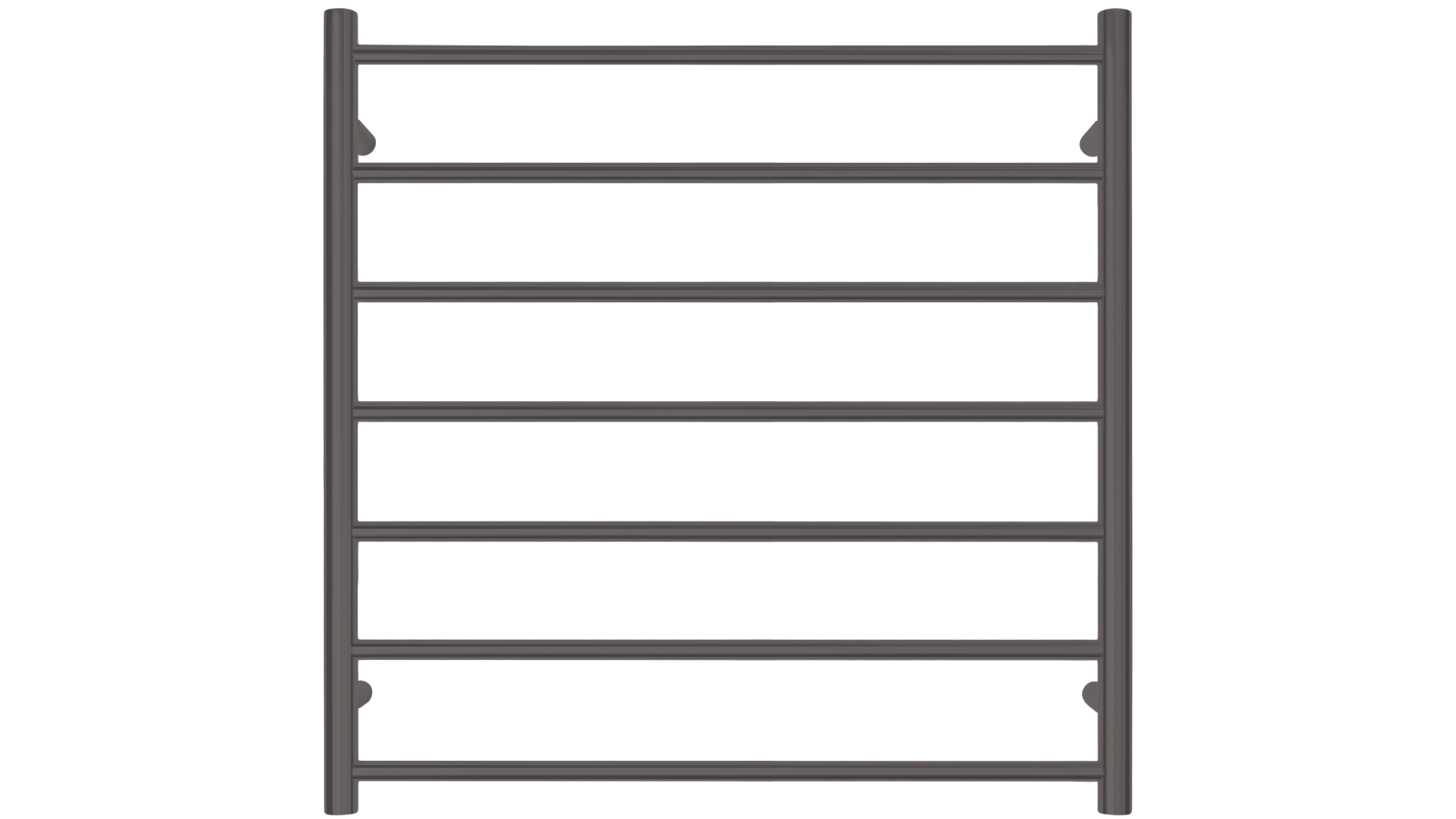 Warmtech 7 Wide Round Bar Heated Towel Rail -  Gunmetal