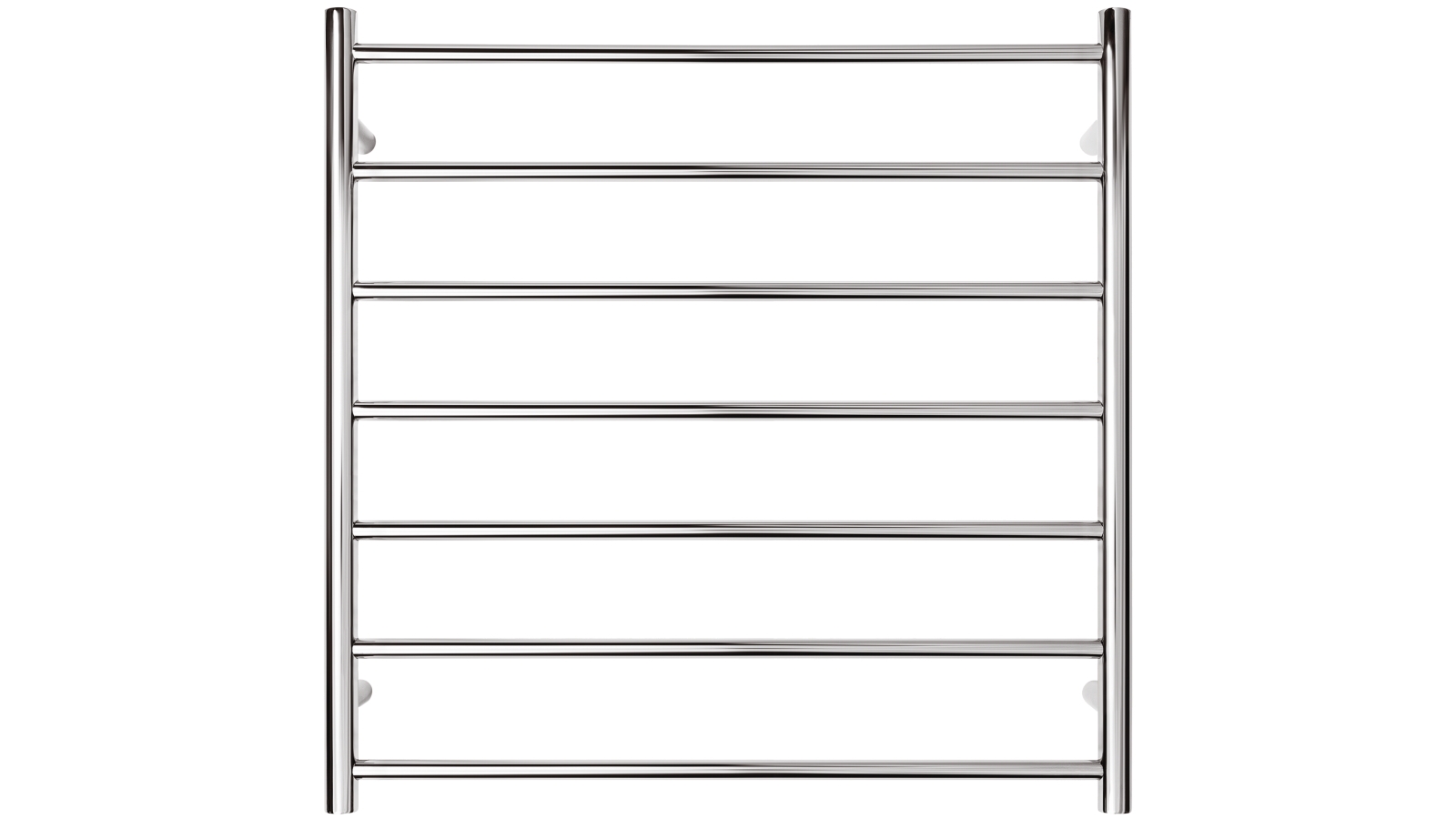 Warmtech 7 Wide Round Bar Heated Towel Rail -  Polished