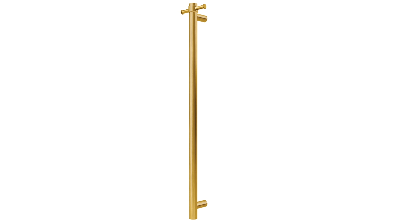 Warmtech Vertical Bar Heated Towel Rail - Brushed Brass
