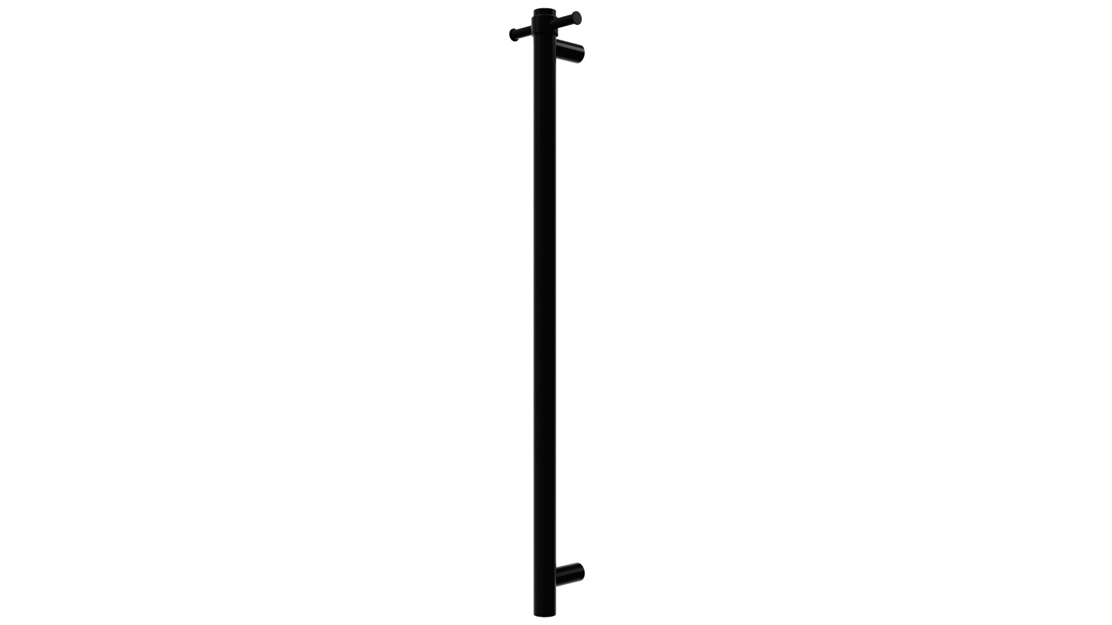 Warmtech Vertical Bar Heated Towel Rail - Matte Black | Harvey Norman
