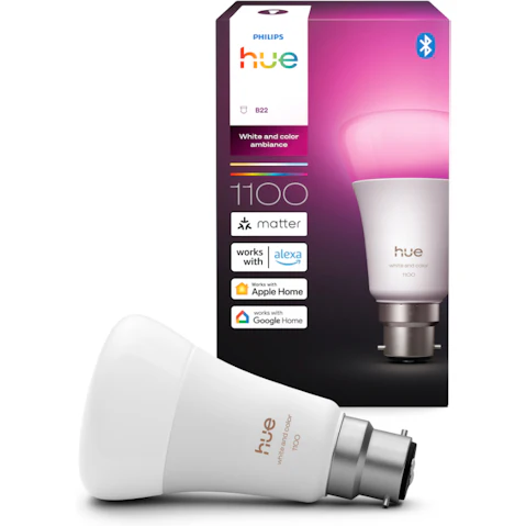 Philips Hue 11W A60 B22 V2 White Ambiance Bulb