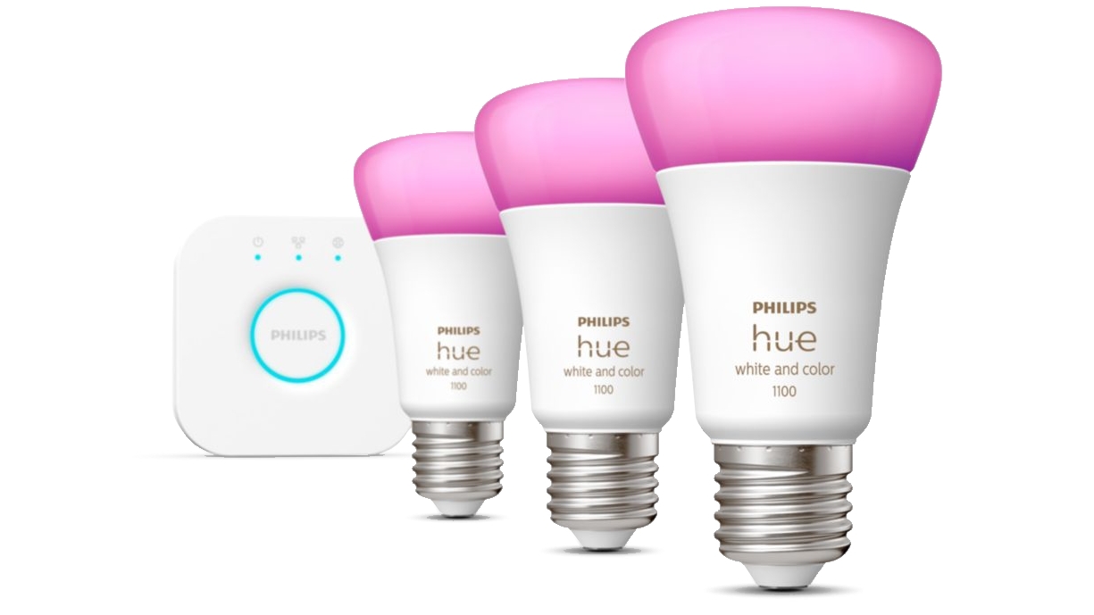 Philips Hue White and Colour Ambiance 11W A60 E27 Starter Kit with