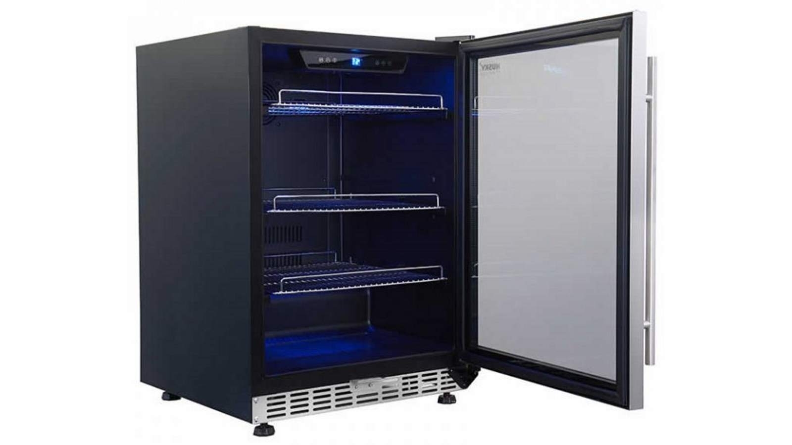 Husky 46 Bottle Vino Pro Left Hinge Single Door Stainless Steel Wine