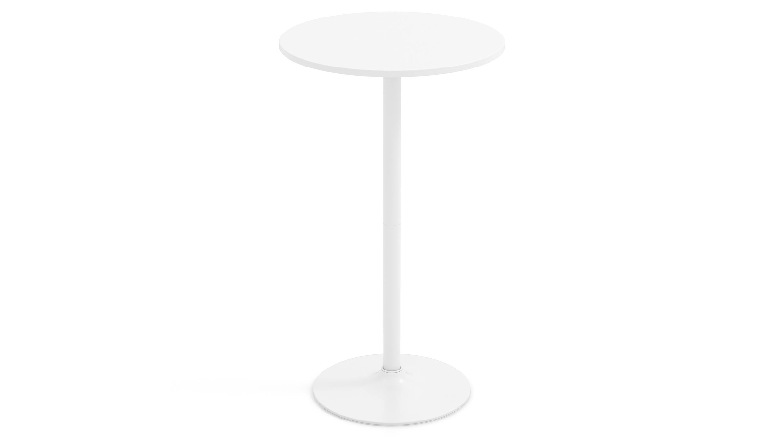 Costway 101.5/56cm Coffee and High Top Dining Bistro Round Bar Table - White