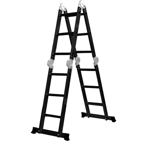 Traderight Multi-Purpose Aluminium Folding Ladder - 3.6metre