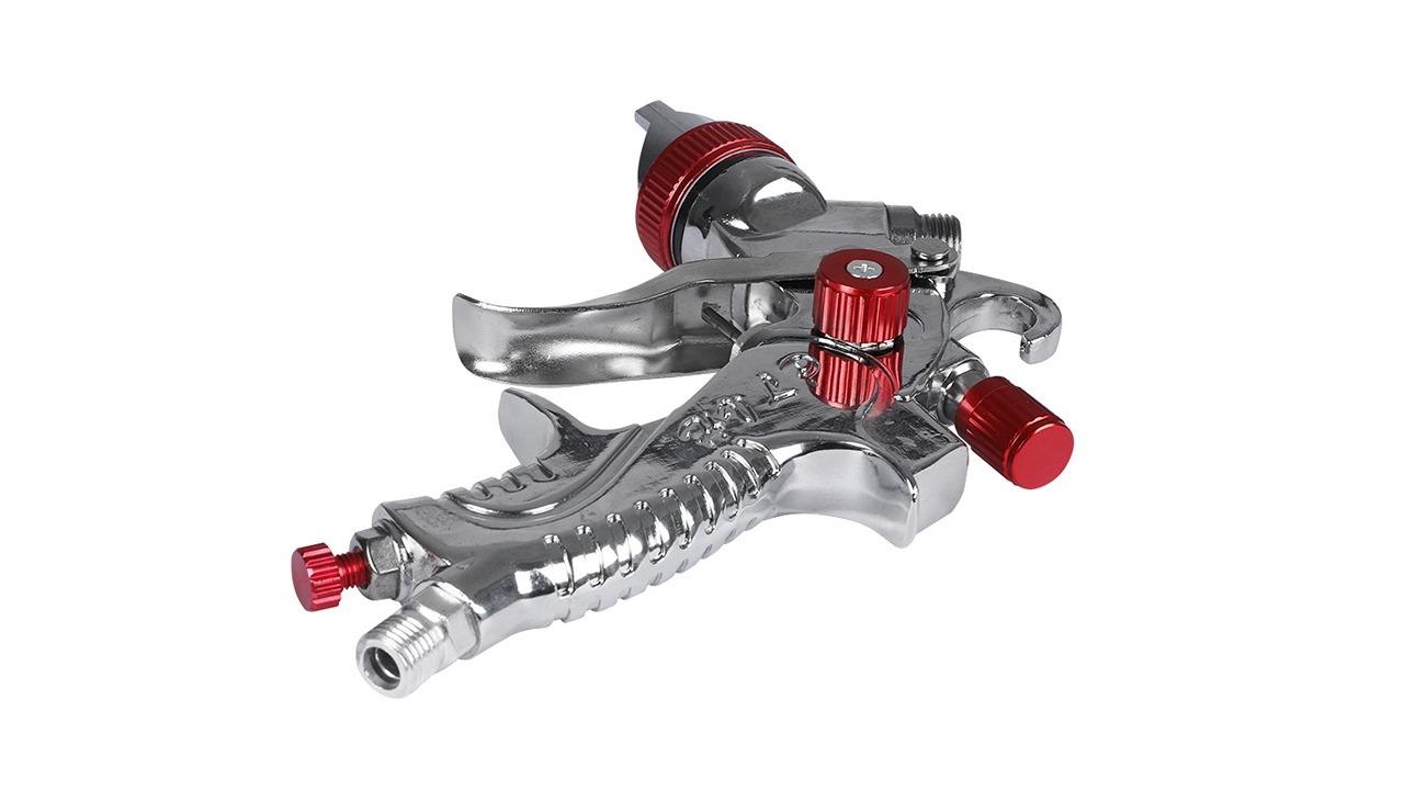 Traderight Gravity Feed HVLP Spray Gun with 3 Nozzle Tip