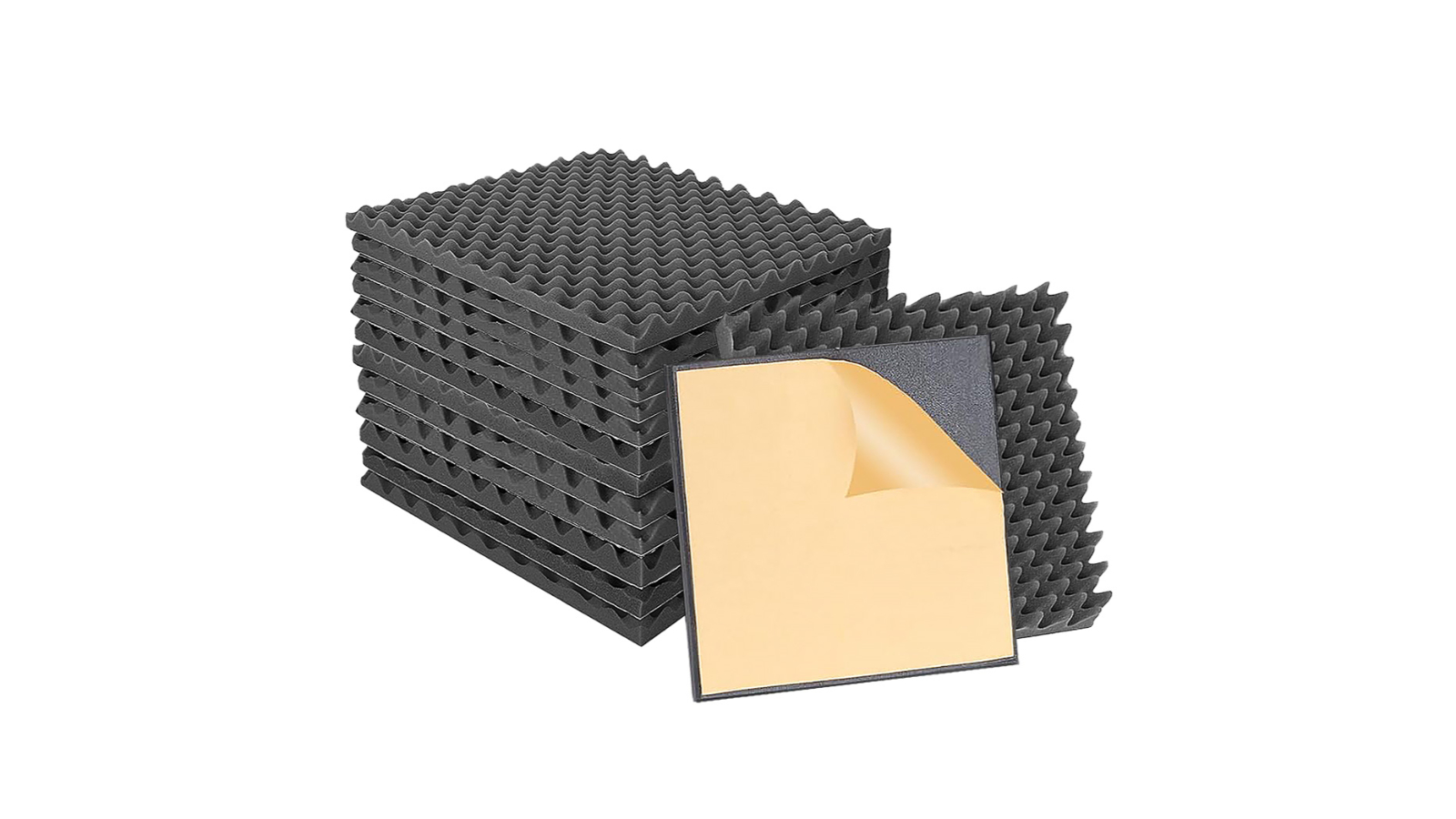 Traderight 14 Piece Commercial Warehouse Acoustic Foam - Black
