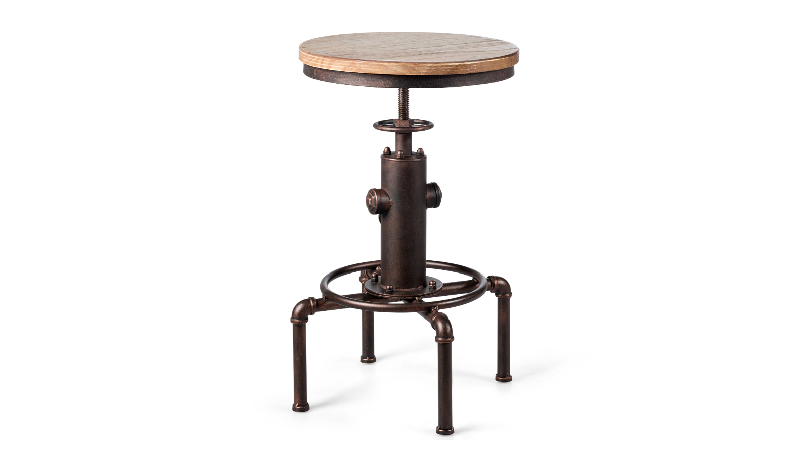 Costway Industrial Adjustable Bar Stool
