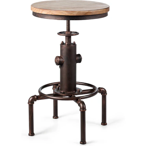 Costway Industrial Adjustable Bar Stool