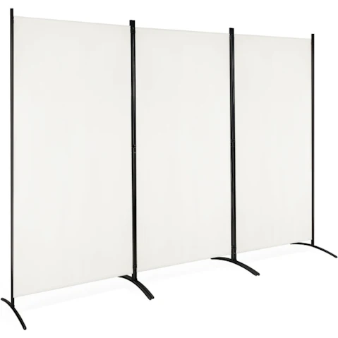 Costway 3-Panel Folding Room Divider - White