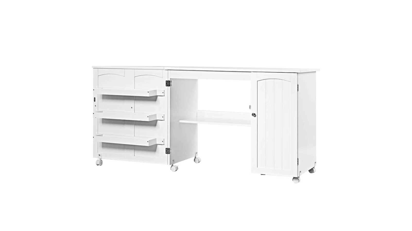 Costway 158.5 x 50cm Folding Sewing Table - White