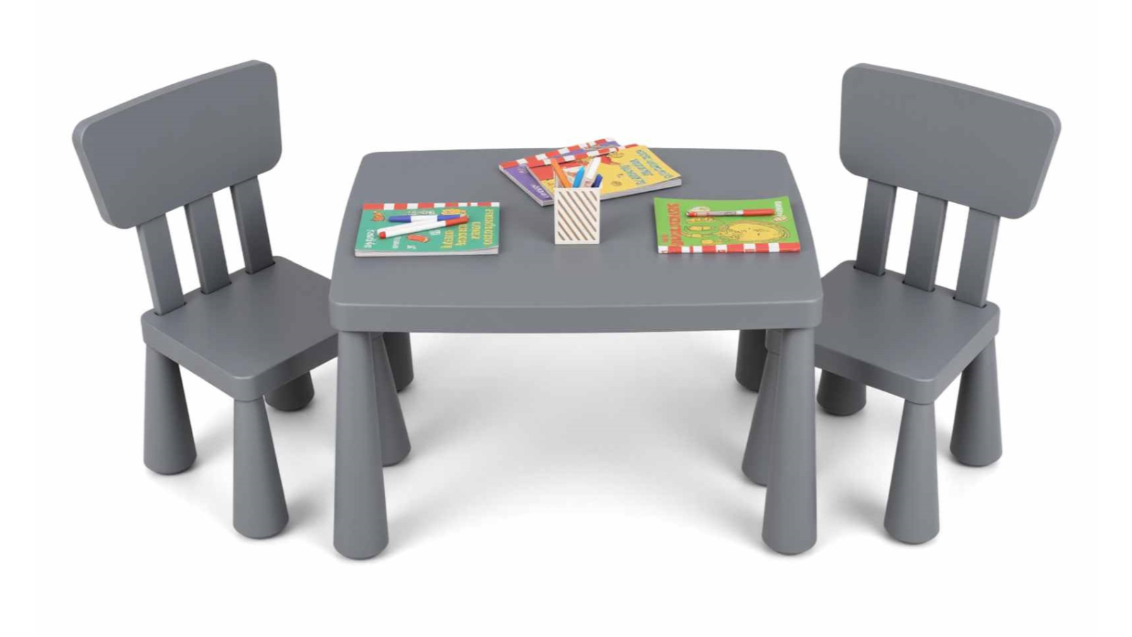 Costway Table and Chair Set - Grey