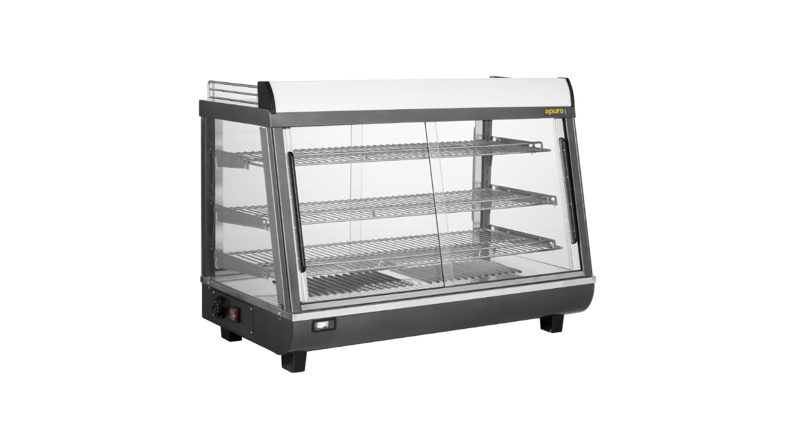 Apuro HW928-A Front and Rear Door Heated Merchandiser - 136L