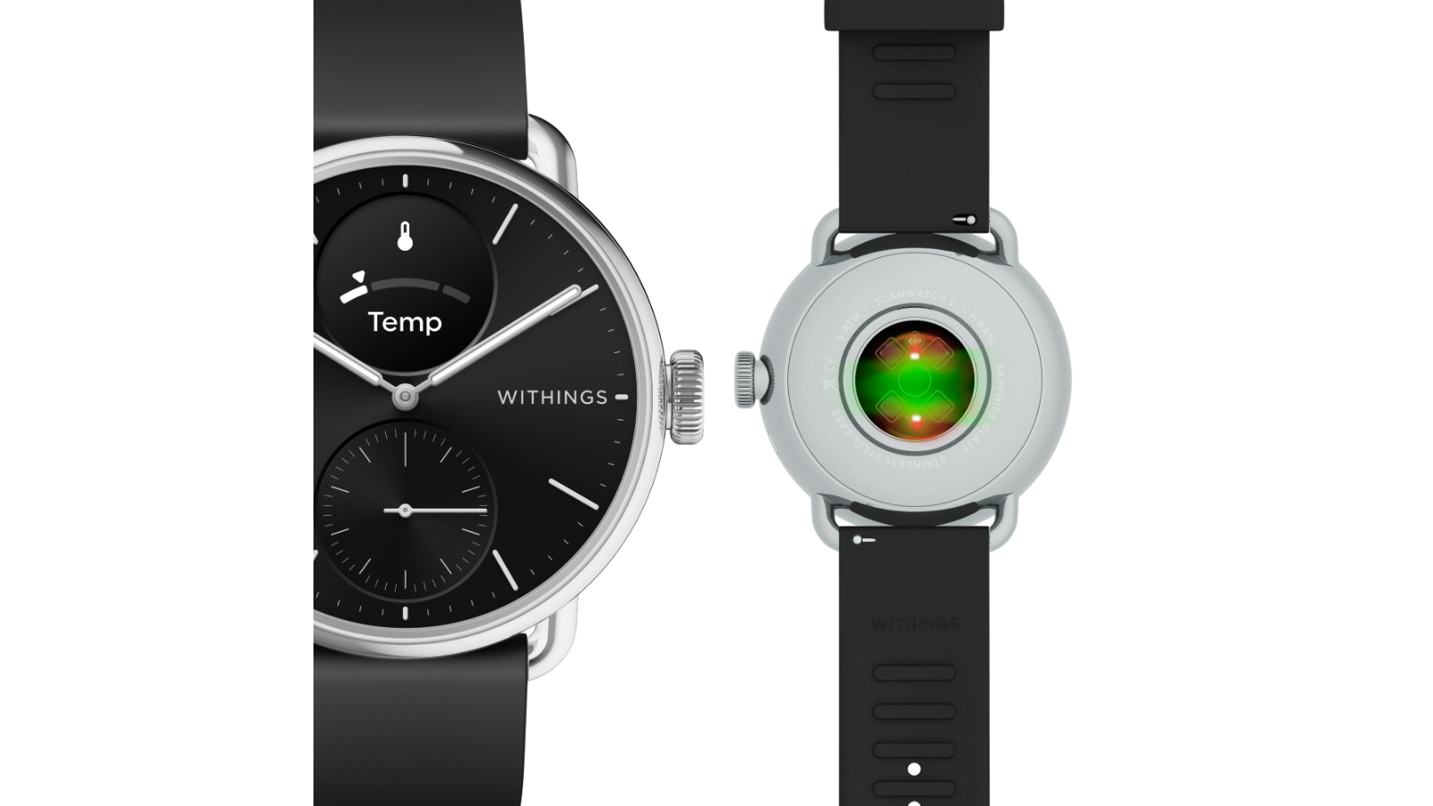 Withings 38mm ScanWatch Black Harvey Norman