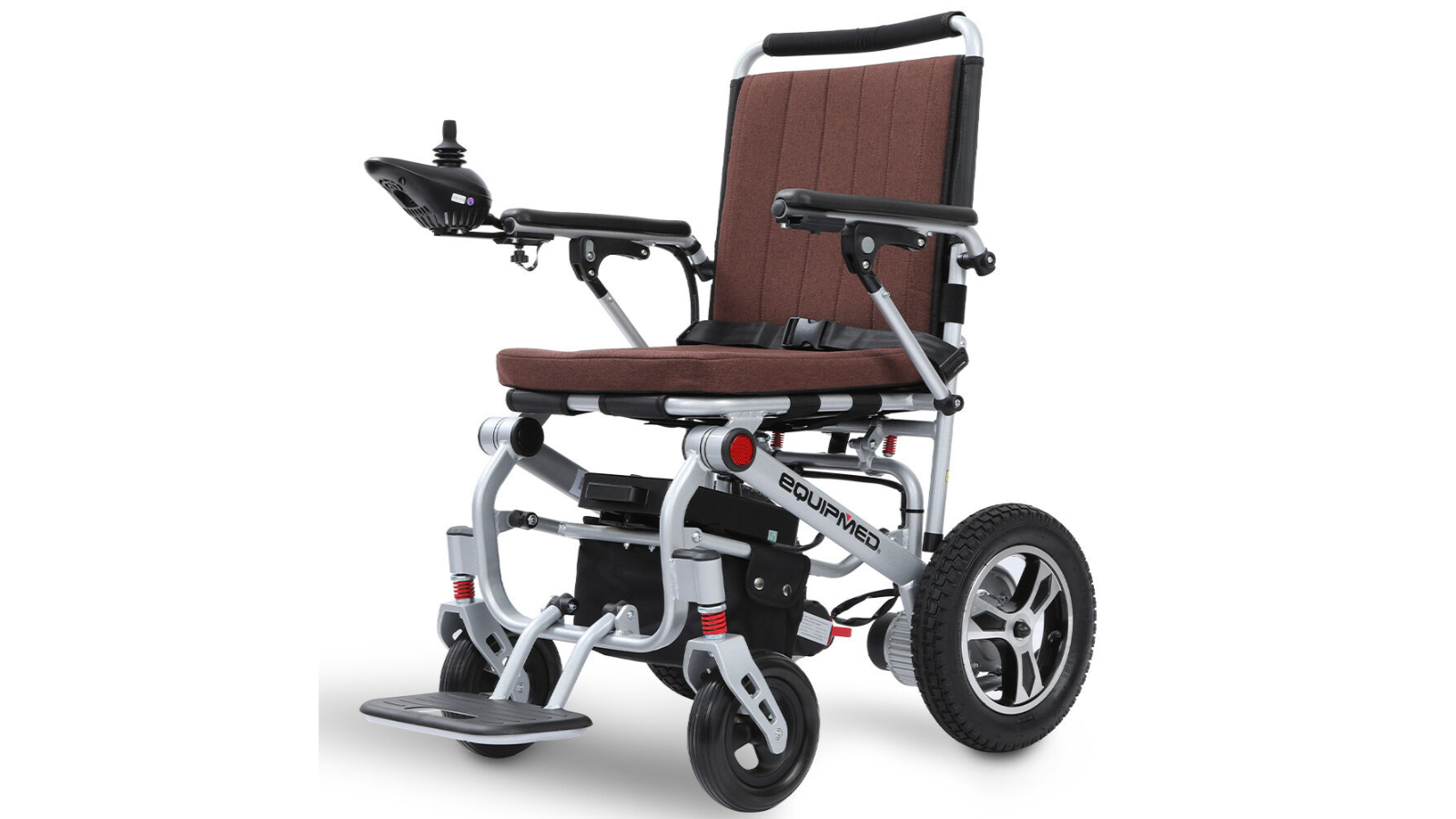 Equipmed Ultra Light Power Wheelchair - Brown