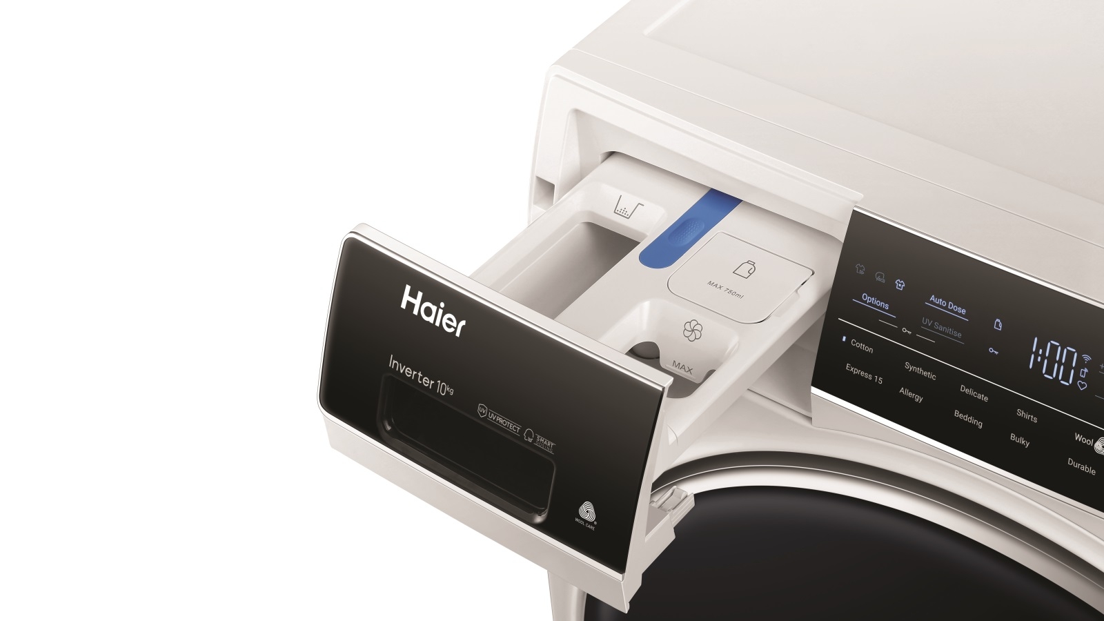 Haier Front Loader Washing Machine 10kg UV Protect Harvey Norman