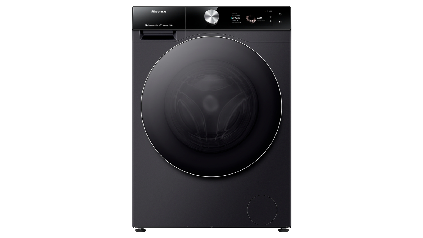 Hisense 12kg Series 9s Front Load Washing Machine - Charcoal Black